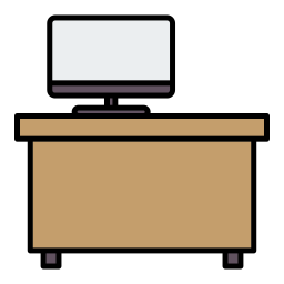 Office desk icon