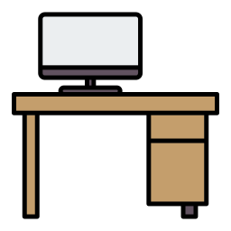 Office desk icon