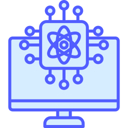 Quantum computing icon