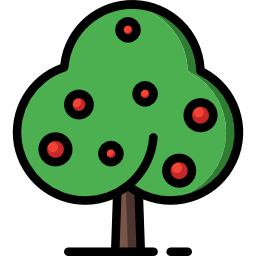 Árbol de frutas icono