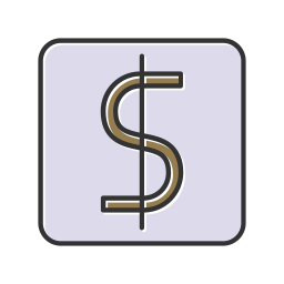 symbole du dollar Icône