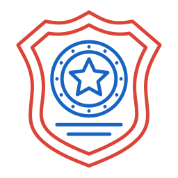 distintivo della polizia icona