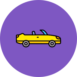 coche descapotable icono