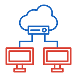 almacenamiento en la nube icono