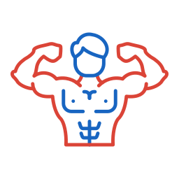 Muscle man icon
