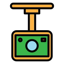telecamera a circuito chiuso icona