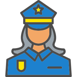 femme policier Icône