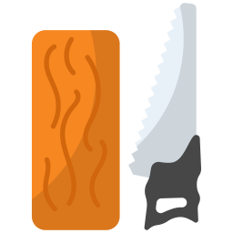 Wood cutting icon