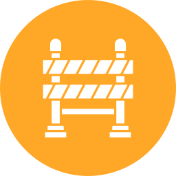 Road barrier icon