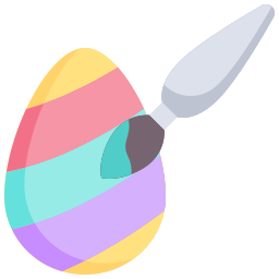 pintando ovo Ícone