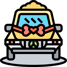 Wedding car icon