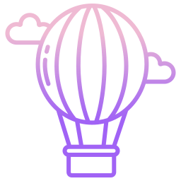 Hot air balloon icon