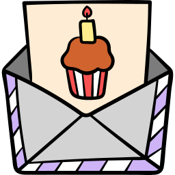 Birthday invitation icon