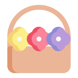 Flower basket icon