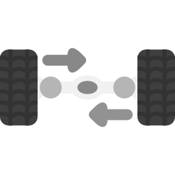 alineación de las ruedas icono