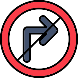 右折禁止 icon