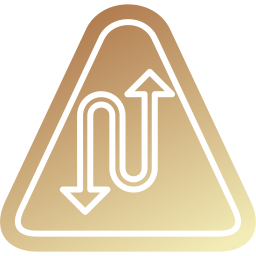 Right reverse bend icon