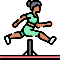 carrera de vallas icono