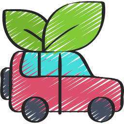 Eco car icon