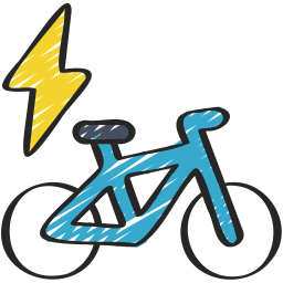 Electric bicycle icon