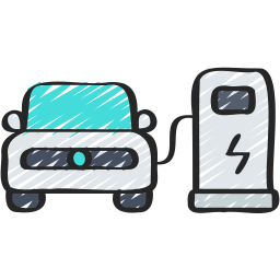 Car charging icon