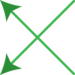 Diagonal arrows icon