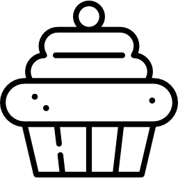 cupcake di velluto rosso icona