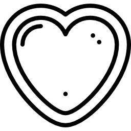 galleta corazón icono