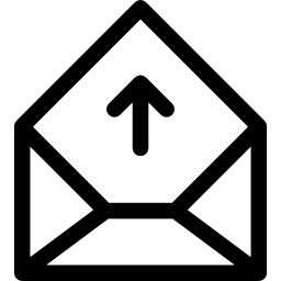 bandeja de salida de correo electrónico icono
