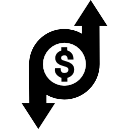 valor en dólares icono