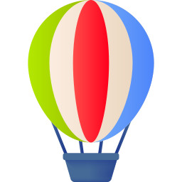 Hot air balloon icon