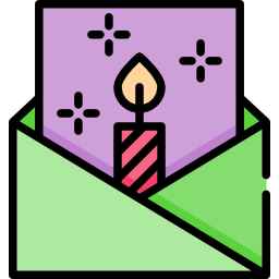 Birthday invitation icon