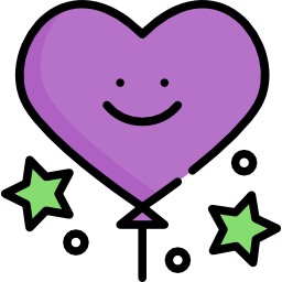 Heart balloon icon