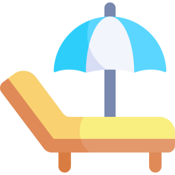 Beach chair icon