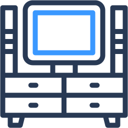 mesa de televisión icono