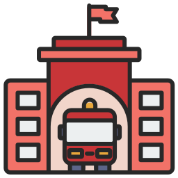 Fire station icon