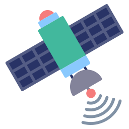 Space satellite icon