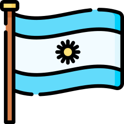 ondear la bandera argentina icono