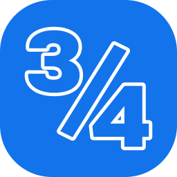 Three quarters icon