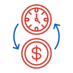 czas to pieniądz ikona