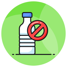 No plastic bottles icon