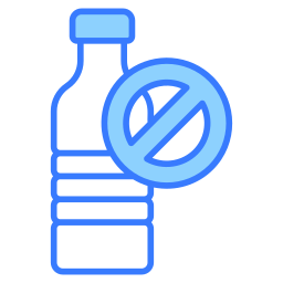 No plastic bottles icon