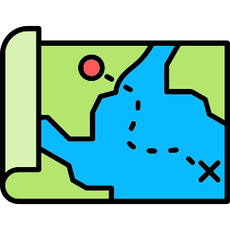 Treasure map icon