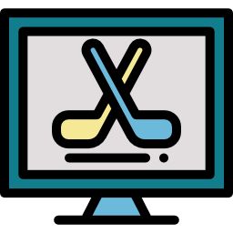 Hockey sticks icon