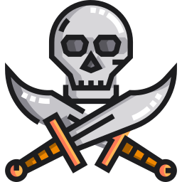 bandera pirata icono