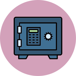 cassetta di sicurezza icona