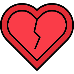 Broken heart icon