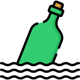 mensaje en una botella icono