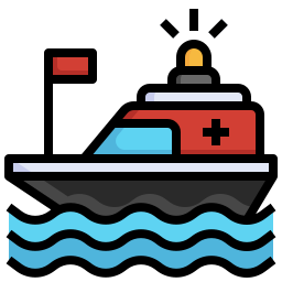 barca di salvataggio icona