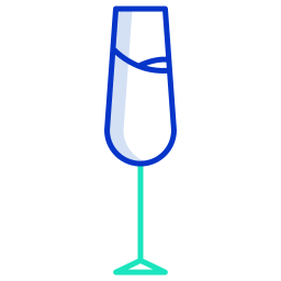 Glass of champagne icon